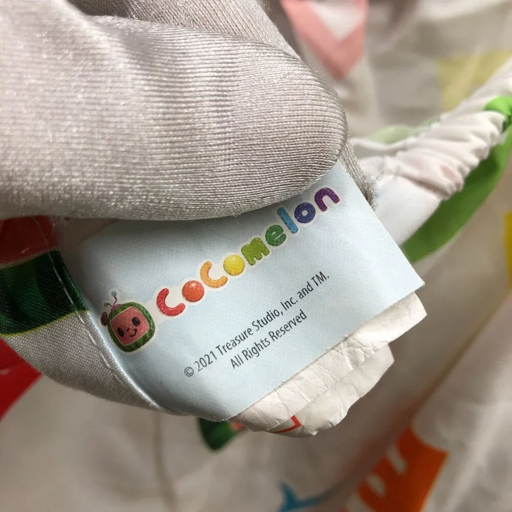Cocomelon Fitted Crib Sheet Toddler Baby White Multicolor Microfiber‎